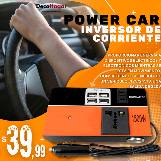 POWER CAR  INVERSOR DE CORRIENTE