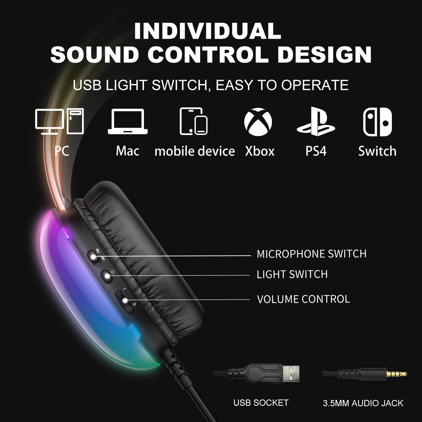 ONIKUMA X25 RGB Gaming Headset
